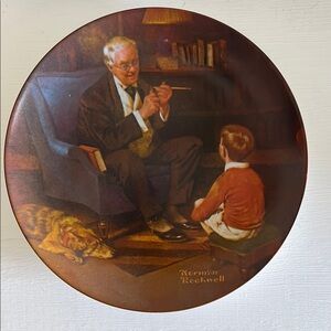 Norman Rockwell Decorative Plate - The Tycoon